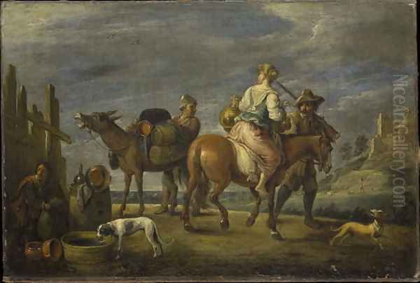 A Pasticcio Oil Painting by David The Younger Teniers