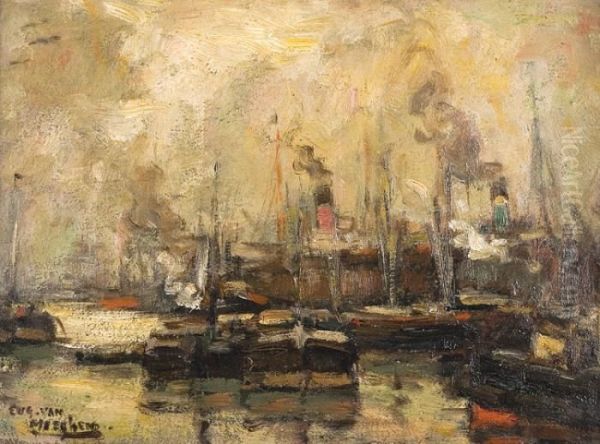 Vueportuaire Oil Painting by Eugeen Van Mieghem