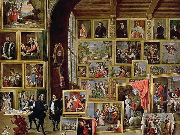 The Picture Gallery of Archduke Leopold Wilhelm 1614-62 in Brussels Oil Painting by David The Younger Teniers