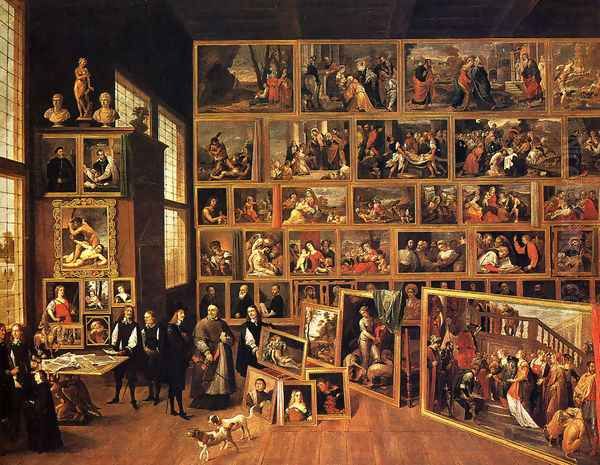 The Archduke Leopold - Wilhelm's Studio Oil Painting by David The Younger Teniers