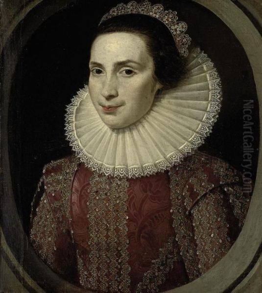 Portrait Of A Lady Oil Painting by Michiel Jansz. Van Miereveldt