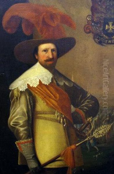 Portrait Of A Noble Man Oil Painting by Michiel Jansz. Van Miereveldt