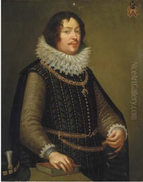 Portrait Of A Gentleman Oil Painting by Michiel Jansz. Van Miereveldt