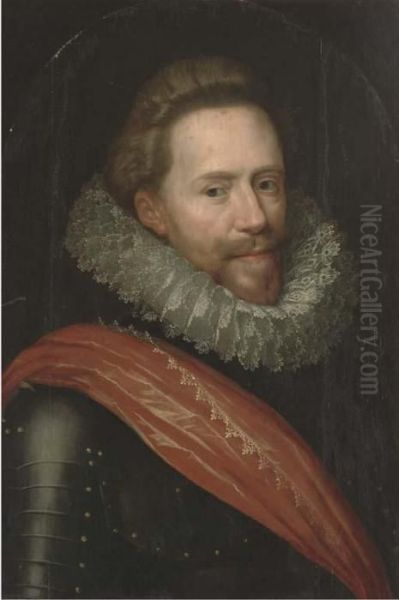 Portrait Of A Gentleman Oil Painting by Michiel Jansz. Van Miereveldt