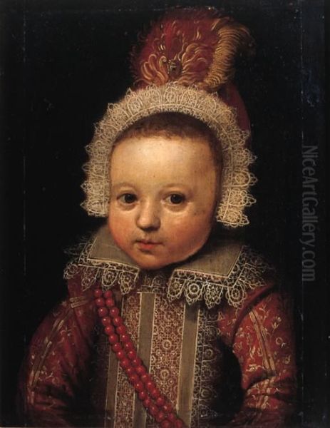 Portrait Of A Young Boy Oil Painting by Michiel Jansz. Van Miereveldt