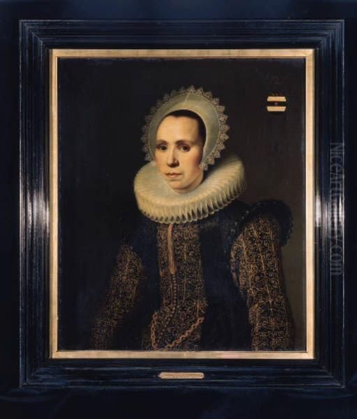 Portrait Of A Lady Oil Painting by Michiel Jansz. Van Miereveldt