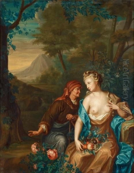 Vertumnus And Pomona Oil Painting by Willem van Mieris