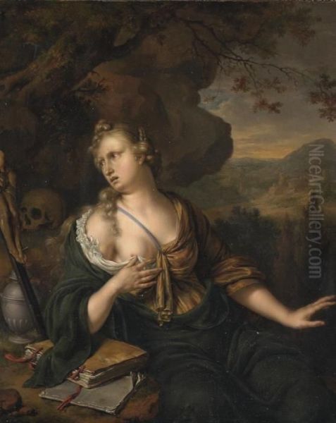 The Penitent Mary Magdalene Oil Painting by Willem van Mieris