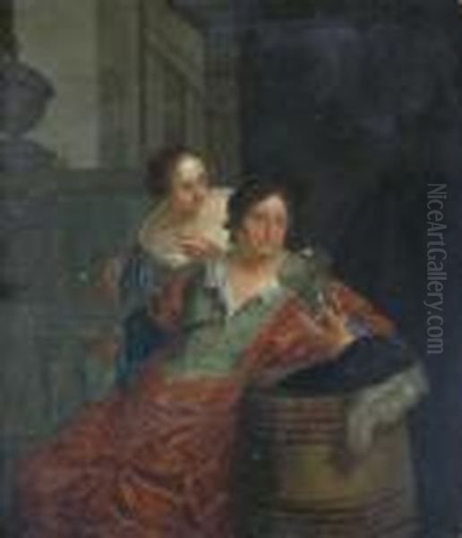 De Verleiding - La Tentation. Oil Painting by Willem van Mieris