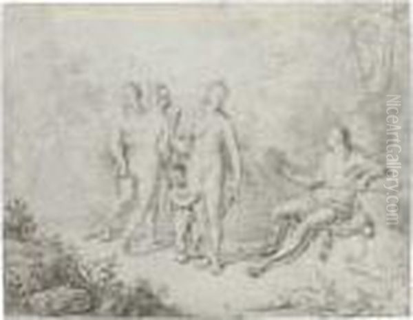 The Judgement Of Paris Oil Painting by Willem van Mieris