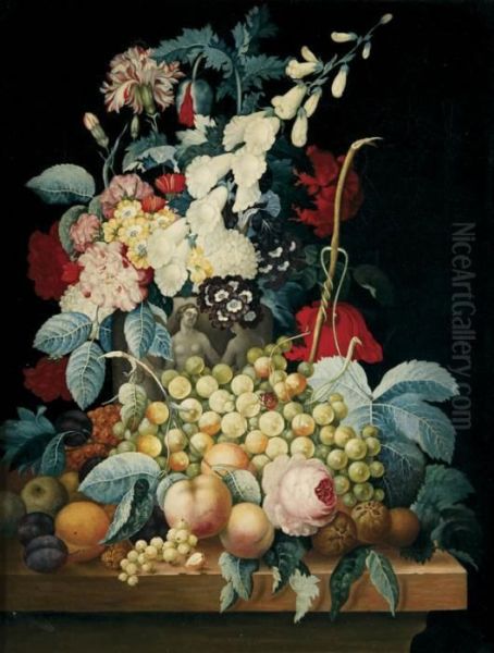 Floral Still Life Oil Painting by Jan van Os