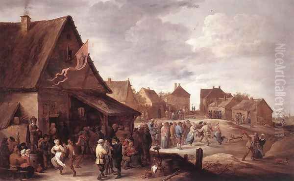 Village Feast Oil Painting by David The Younger Teniers