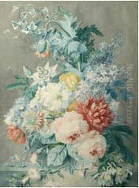 Bouquet De Fleurs Oil Painting by Jan van Os