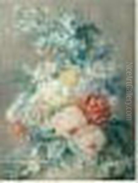 Bouquet De Fleurs (debut Du Xixe Siecle) Oil Painting by Jan van Os