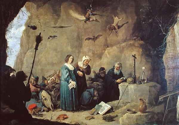 The Temptation of St. Anthony, 1820 Oil Painting by David The Younger Teniers