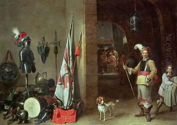 Guard Room Oil Painting by David The Younger Teniers