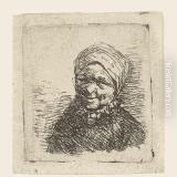 Bust Of A Peasant Oil Painting by Adriaen Jansz. Van Ostade