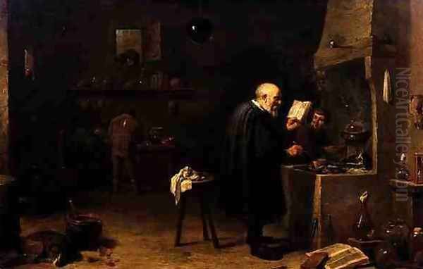 The Alchemist 2 Oil Painting by David The Younger Teniers