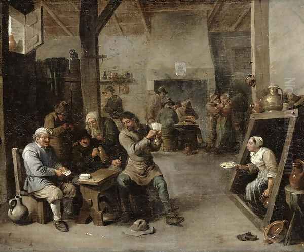 The Card Players 2 Oil Painting by David The Younger Teniers