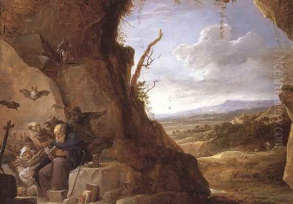 Temptation of St. Anthony Oil Painting by David The Younger Teniers