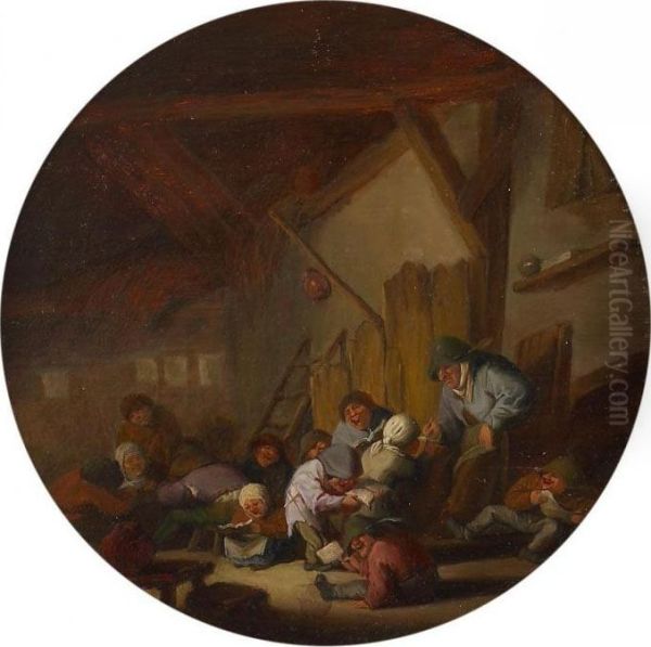 Die Unterrichtsstunde Oil Painting by Adriaen Jansz. Van Ostade