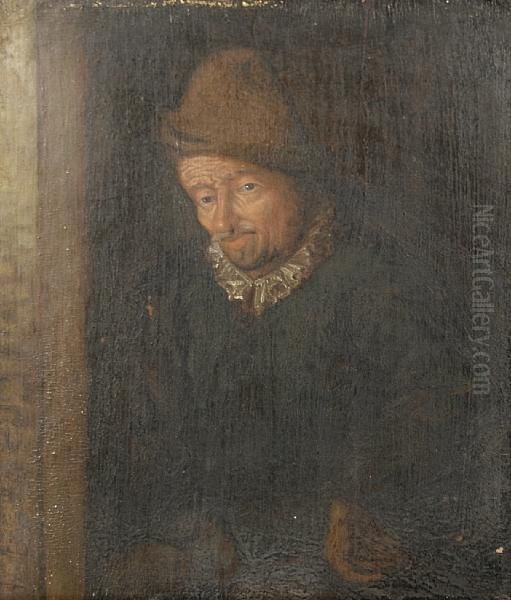 Portrait Of A Man Oil Painting by Adriaen Jansz. Van Ostade