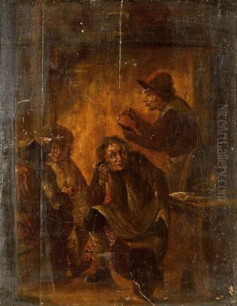 Kroginterior Oil Painting by Adriaen Jansz. Van Ostade