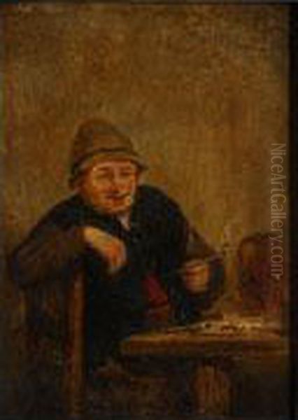 Fumador Oil Painting by Adriaen Jansz. Van Ostade