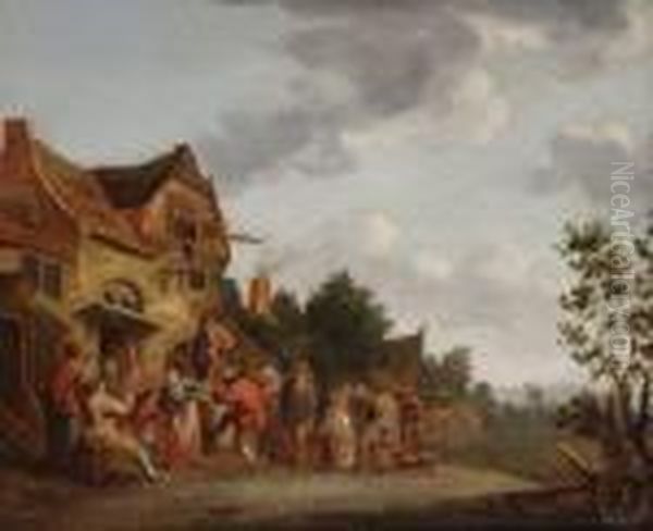 Fair Scene In Open Air Oil Painting by Adriaen Jansz. Van Ostade