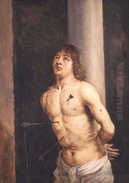 Saint Sebastian, 1651-56 Oil Painting by David The Younger Teniers