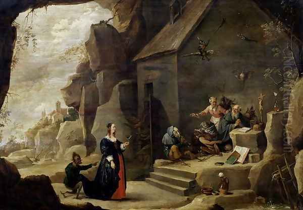 The Temptation of St. Anthony 5 Oil Painting by David The Younger Teniers