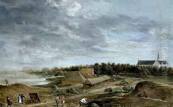 Brickmakers near Hemiksem Oil Painting by David The Younger Teniers