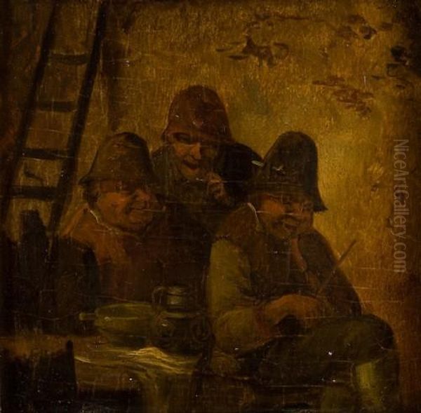 In Der Wirtsstube Oil Painting by Adriaen Jansz. Van Ostade