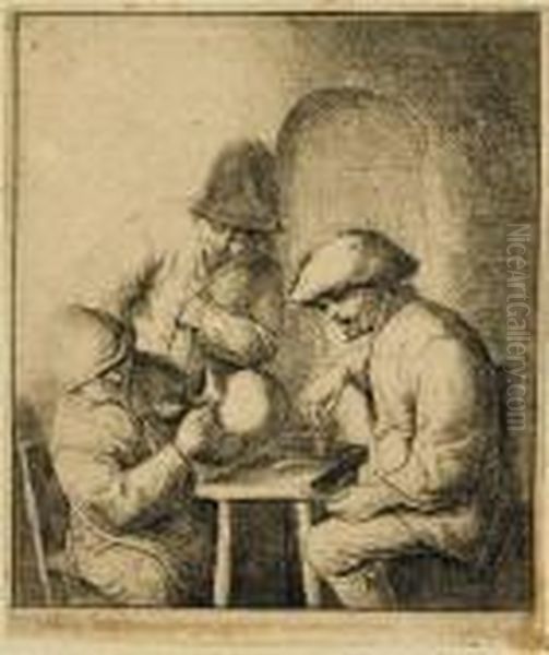 The Empty Jug Oil Painting by Adriaen Jansz. Van Ostade