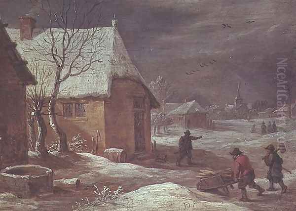 Winter Oil Painting by David The Younger Teniers