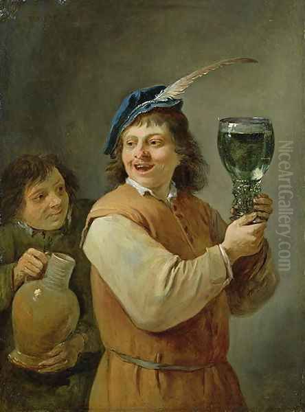 The Five Senses Series- Taste Oil Painting by David The Younger Teniers