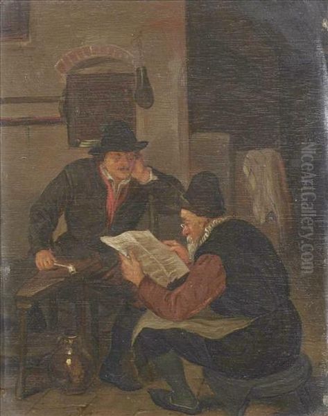 Kartercelter Vonboga; Zeitaings, A Pair Oil Painting by Adriaen Jansz. Van Ostade