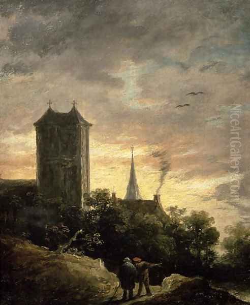 Landscape with a Tower Oil Painting by David The Younger Teniers