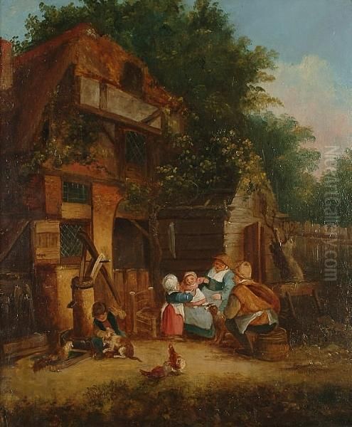 The Little Nurse Oil Painting by Adriaen Jansz. Van Ostade