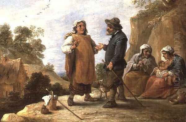 The Fortune Teller 2 Oil Painting by David The Younger Teniers