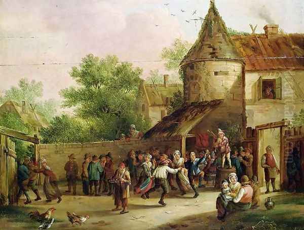 The Village Fete Oil Painting by David The Younger Teniers