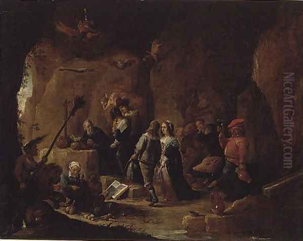 The Temptation of St. Anthony 3 Oil Painting by David The Younger Teniers