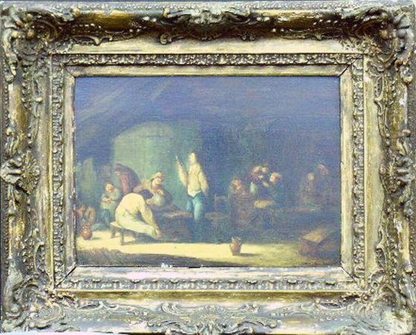 Tavern Scene Oil Painting by Isaack Jansz. van Ostade