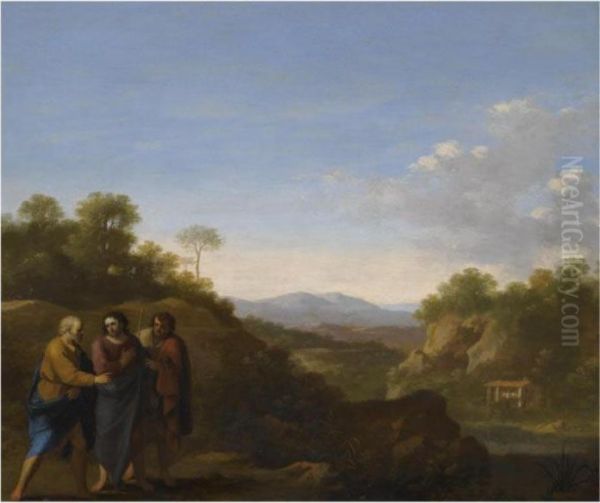 The Calling Of Andrew And Peter Oil Painting by Cornelis Van Poelenburch