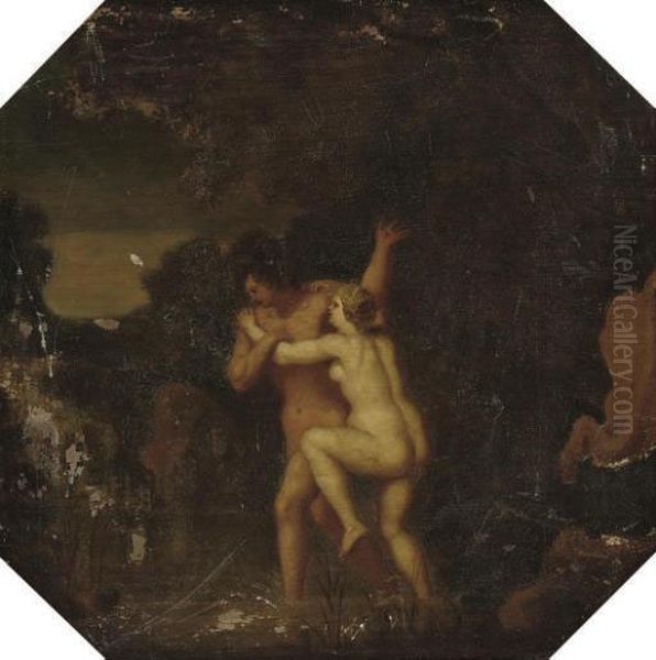 Pan And Syrinx Oil Painting by Cornelis Van Poelenburch