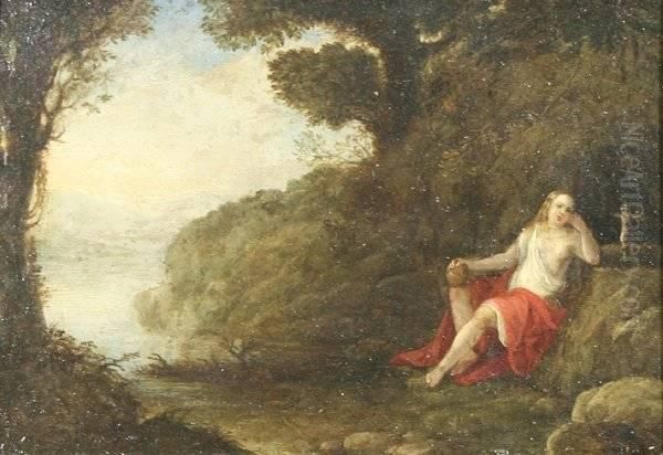 Resting By The River's Edge Oil Painting by Cornelis Van Poelenburch