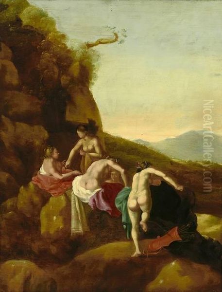 In Der Nachfolge Oil Painting by Cornelis Van Poelenburch