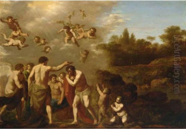 Other Properties
 

 
 
 

 
 The Baptism Of Christ Oil Painting by Cornelis Van Poelenburch