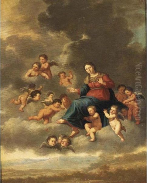 The Assumption Of The Virgin Oil Painting by Cornelis Van Poelenburch