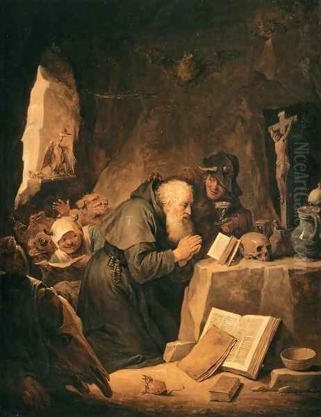 The Temptation of St Anthony Oil Painting by David The Younger Teniers